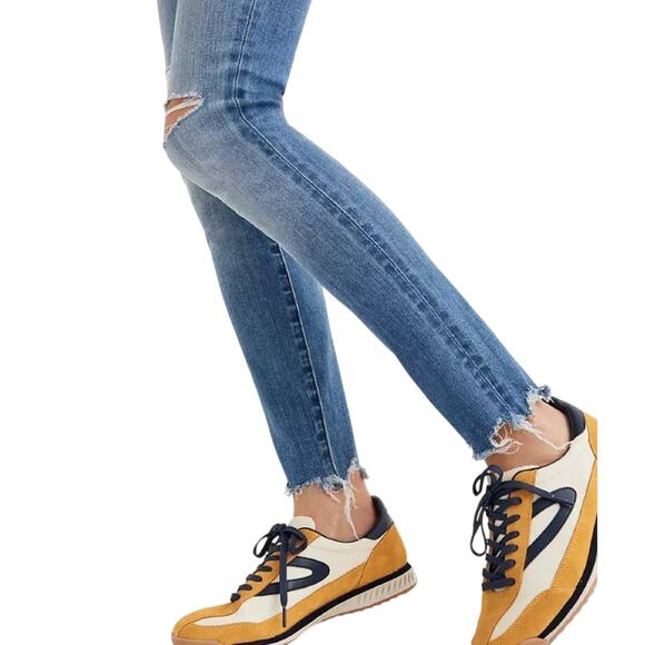 MADEWELL NEW $128 8" Distressed Skinny Jeans in Frankie Wash Size 24 - Picture 4 of 5